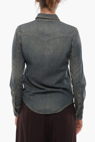Delavè Denim Utility Shirt with Snap Buttons