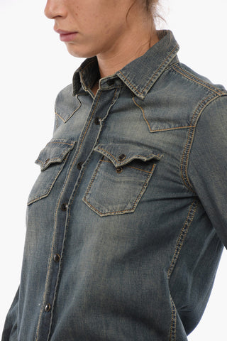 Delavè Denim Utility Shirt with Snap Buttons