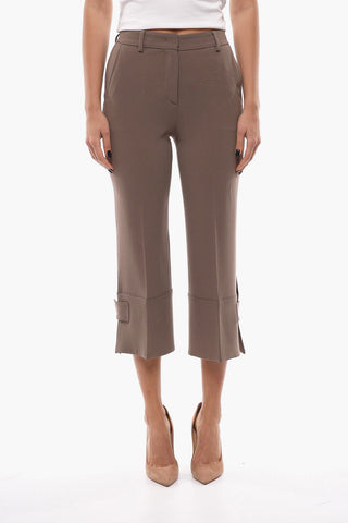 COUTURE Pantaloni Cropped Fit con Risvolto
