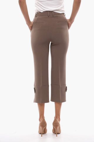 COUTURE Pantaloni Cropped Fit con Risvolto