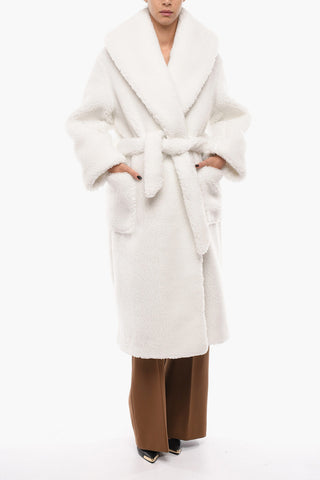 Belted Faux Shearling Robe