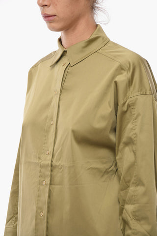 Oversized Cotton-Blend Shirt DIVINA with Side Slits