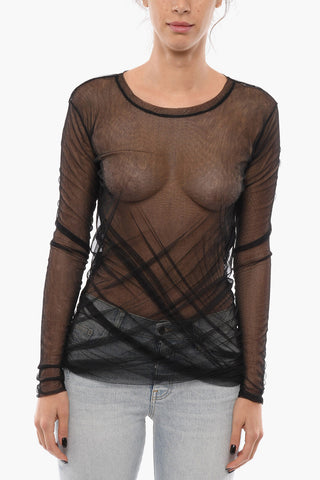 See Through KAREN Silk Blend Top