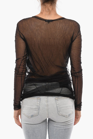 See Through KAREN Silk Blend Top