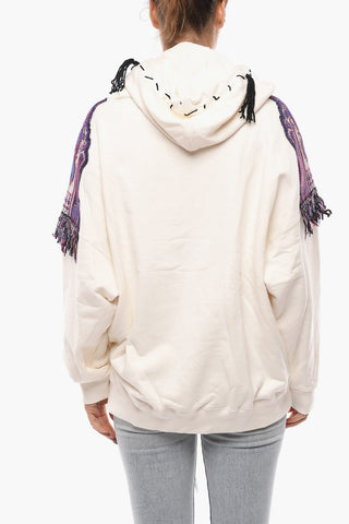 Kapuzensweatshirt mit Patches und Quasten
