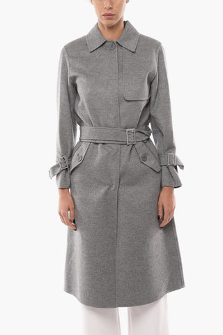STUDIO Wool Blend FATA Coat with Trench Design