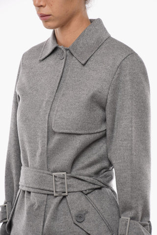 STUDIO Wool Blend FATA Coat with Trench Design