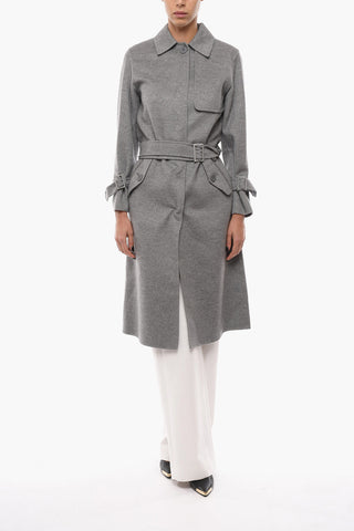 STUDIO Wool Blend FATA Coat with Trench Design