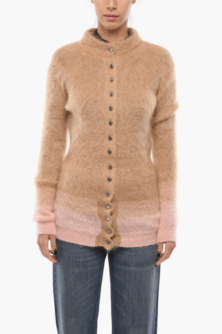Cardigan In Misto Lana Eyelash Gradient