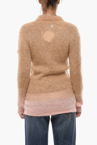 Cardigan In Misto Lana Eyelash Gradient