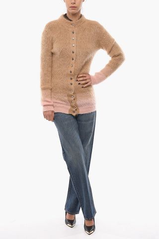Cardigan In Misto Lana Eyelash Gradient