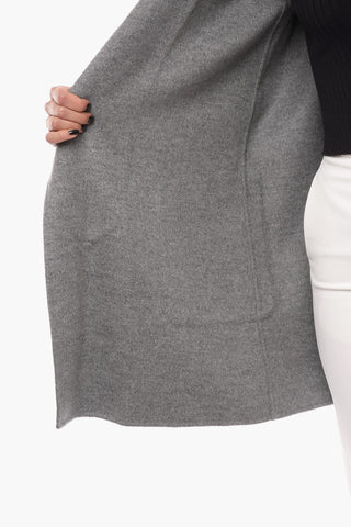 STUDIO Cappotto TONDO Cucito a Mano in Misto Lana con Cappuccio