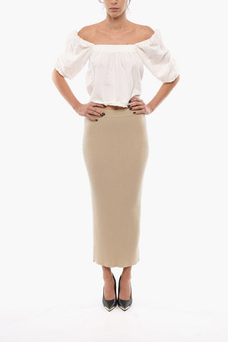 Ribbed Cashmere Blend Longuette