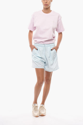 Nylon Shorts with Contrasting Side Bands