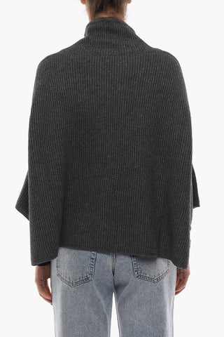 Cashmere Blend Cape with Turtleneck