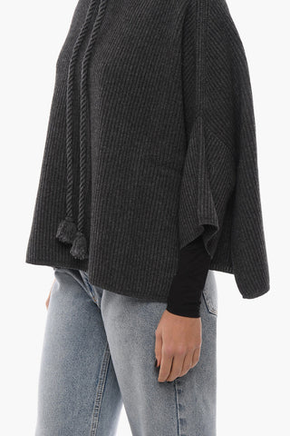 Cashmere Blend Cape with Turtleneck