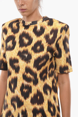Animalier Print BELLA T-shirt With Padded Shoulders