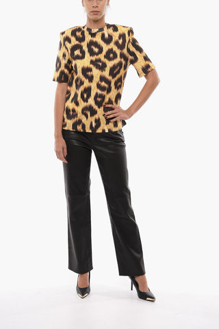Animalier Print BELLA T-shirt With Padded Shoulders