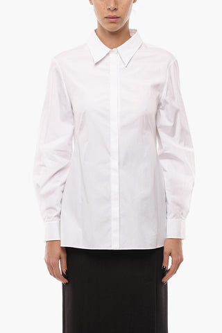 Camicia a Maniche Lunghe in Cotone con Dettaglio Lace-up