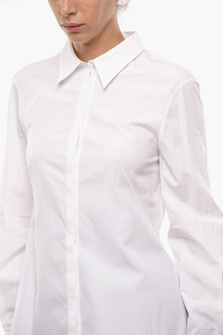 Camicia a Maniche Lunghe in Cotone con Dettaglio Lace-up