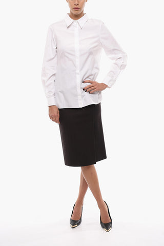 Camicia a Maniche Lunghe in Cotone con Dettaglio Lace-up