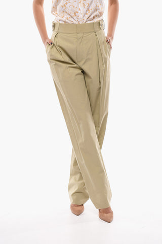 High-waisted Pleated Pants
