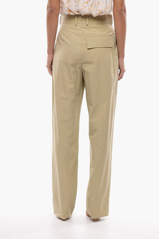 High-waisted Pleated Pants