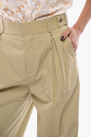 High-waisted Pleated Pants