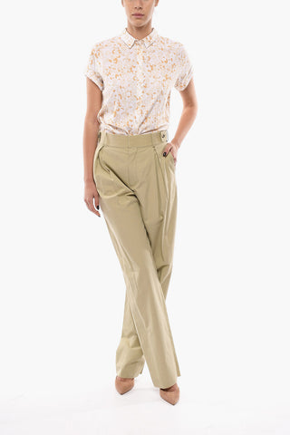 High-waisted Pleated Pants