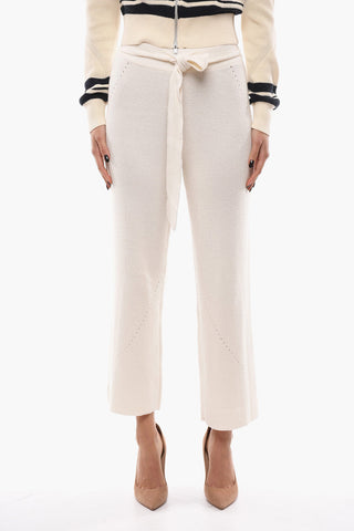 Knit ERIN Flared Pants with Belt
