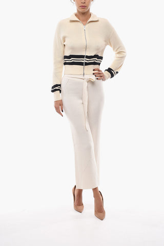 Pantaloni Svasati ERIN In Maglia con Cintura