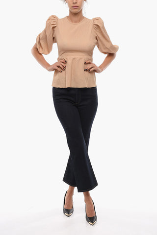 Blusa Bare Back CARRIE In Tessuto Seersucker