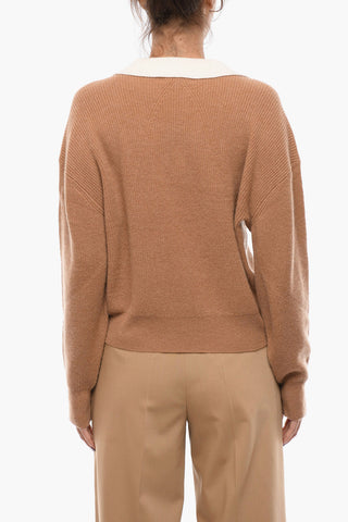 Maglia in Cashmere con Collo a Polo