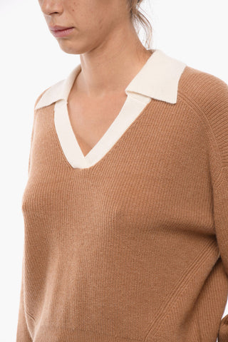Maglia in Cashmere con Collo a Polo