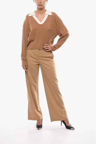 Maglia in Cashmere con Collo a Polo