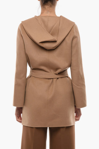 STUDIO Wool Blend Tailored TONDO Coat With Hood