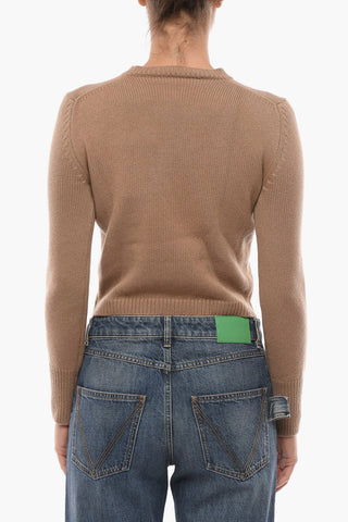 Cashmere Crew-Neck Sweater with Rib Edges