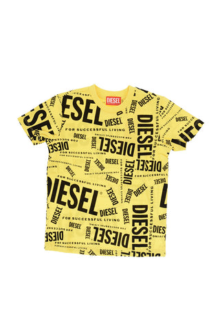 RED TAG All-Over Logo Printed TLOPE Crew-neck T-Shirt