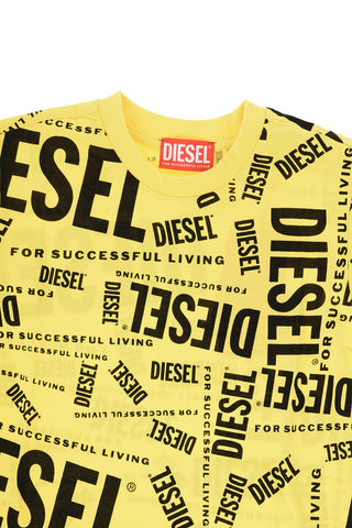 RED TAG All-Over Logo Printed TLOPE Crew-neck T-Shirt