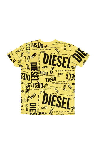 RED TAG All-Over Logo Printed TLOPE Crew-neck T-Shirt