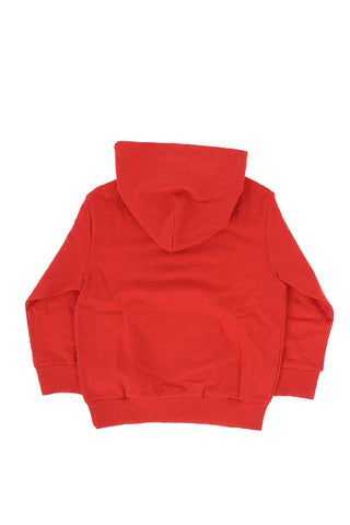 RED TAG Felpa Hoodie SMUL OVER in Tinta Unita con Logo Stampato