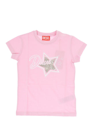 RED TAG T-Shirt Girocollo TSTAR in Tinta Unita con Stampa sul Fronte