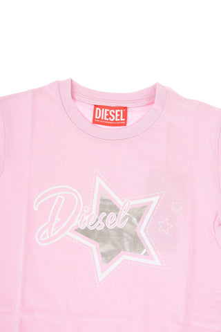 RED TAG T-Shirt Girocollo TSTAR in Tinta Unita con Stampa sul Fronte