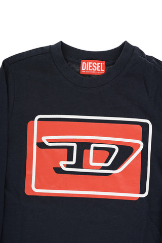 RED TAG Long Sleeve TDASIML Crew-neck T-Shirt with Maxi Front Print