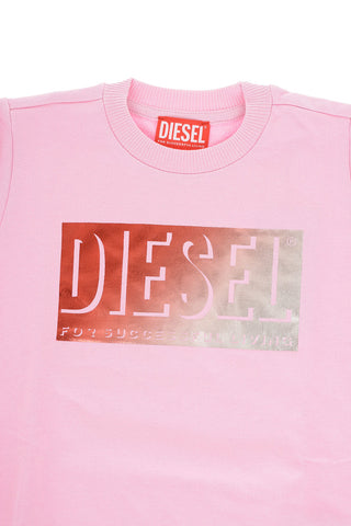 RED TAG Felpa Girocollo SELS in Tinta Unita con Logo Stampato