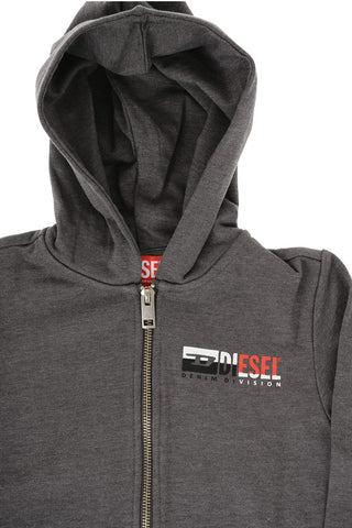 RED TAG Brushed Cotton SADONZ Sweatshirt with Hood and Zip Closure