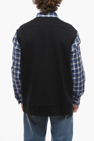 Camicia in Cotone con Retro in Felpa