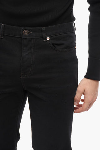 Distressed Denims with Frayed Hem