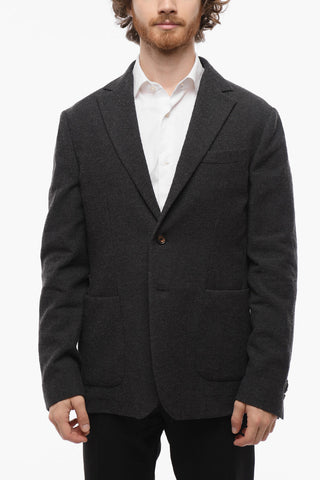 Blazer AAURO Monopetto Sfoderata con Tasche a Toppa