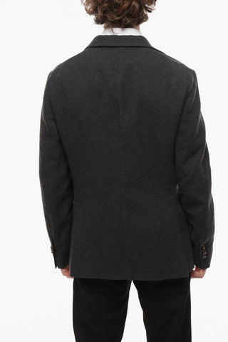 Blazer AAURO Monopetto Sfoderata con Tasche a Toppa